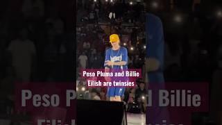 Peso Pluma and Billie Eilish have the same dance moves and outfits #pesopluma #concert #live #viral