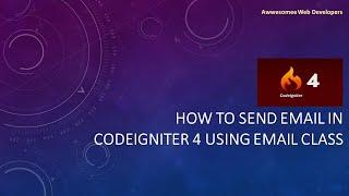 How to send email in Codeigniter 4 using Email Class (Hindi)