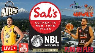 NBL New Zealand Basketball: Taranaki Air vs Hawkes Bay Hawks l Live Play By Play