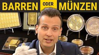 Goldbarren oder Goldmünzen – DIE QUAL DER WAHL!