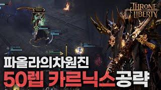 쓰론앤리버티 TL  파올라의차원진 50렙 카르닉스 공략