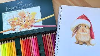 Faber-Castell 60 Polychromos Colour Pencils (Unboxing + Swatches + Drawing)