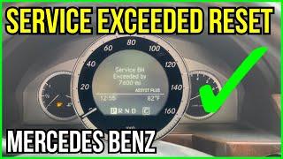 How to reset service exceeded message on Mercedes Benz ￼