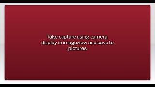 Take capture using camera, display in imageview and save to pictures