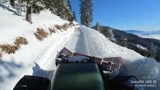 Winterdienst ️ 2024  Fendt 211 ️  damaged snow plow 3️ sunny sky ️ nice weather, beautiful day