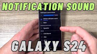 How to Change the NOTIFICATION SOUND for SMS Messages on Samsung Galaxy S24 Series