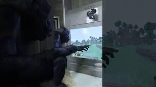 Chimpanzee plays Minecraft…