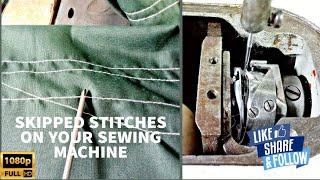 SKIPPED STITCHES ON YOUR SEWING MACHINE | ADJUST HOOK TIMING SETTING | FULL HD VIDEO | EASY TIP