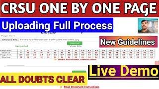 crsu online exam one by one page upload full process crsu latest update