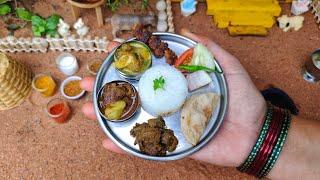 Miniature Mutton Thali Recipe | Mutton Recipes | Non-veg Thali | Rini's Miniature |