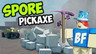 The Best Pickaxe: Spore Pickaxe! Refinery Caves (Roblox)