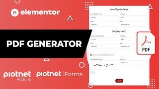 How to convert form to PDF files Tutorial using Piotnet Addons For Elementor