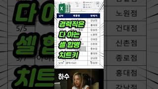초보는 수작업, 고수는 한방! 엑셀 행별 병합 꿀팁!  #엑셀팁 #엑셀꿀팁 #excel #스프레드시트 #엑셀기초 #엑셀팁 #엑셀업무팁