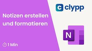 OneNote - Notizen erstellen und formatieren