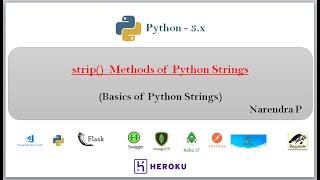 strip() methods of Python Strings | video - 29