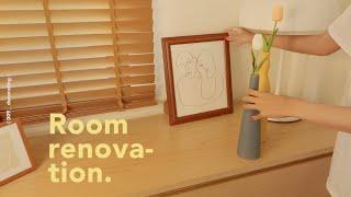 (sub) Room Makeover  Ep.01 แต่งห้องทำงานใหม่! ทาสีห้อง / ต่อโต๊ะต่อตู้ l jjjiina