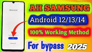 All Samsung FRP Bypass 2025   (100% Done) Android 12-14 Latest Trick% FRP Unlock Without Pc 2025
