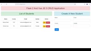 Vue JS 3, Flask 2, REST API and MySQL - CRUD App