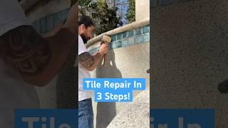 Repair Your Loose Pool Tile In 3 Steps! #diy #education #pools #homeowners