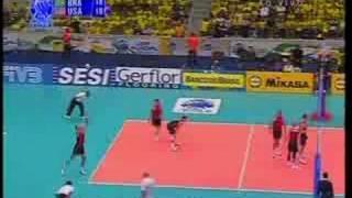 BRASIL 0 X 3 USA 1º SET SEMIFINAL WORLD LEAGUE 2008