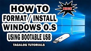 PAANO MAG REFORMAT NG LAPTOP AT DESKTOP GAMIT ANG WINDOWS BOOTABLE USB FLASH DRIVE | STEP BY STEP