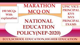 MARATHON MCQ  ON "NATIONAL EDUCATION POLICY(NEP-2020)"