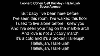 Boyce Avenue - Hallelujah Lyrics (Leonard Cohen / Jeff Buckley)