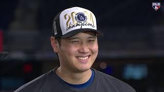 Shohei Ohtani postgame interview after winning the World Series! 大谷翔平ハイライト