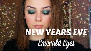 New Years Eve Look! EMERALD GLITTERY EYES -  Emily Jean