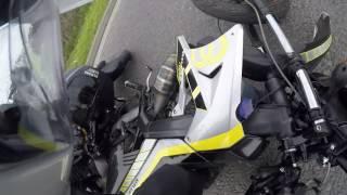 Motorcycle Crash - Gilera RCR SMT (Derbi Senda) and Yamaha TDM 850