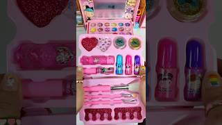 Satisfying with Unboxing & Review Cute Pink Makeup Kit Toy Video | ASMR Videos no music