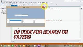 C# Code for Search or Filter data in Datagridview by Using TextBox with respect to ComboBox