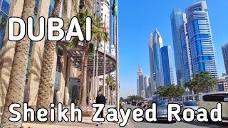 Dubai 2023 Sheikh Zayed Road | Dubai Walking Tour 4K