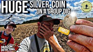 HUGE SILVER Coin Found On A Group Dig | Metal Detecting UK | Minelab Manticore | #viralvideo #silver