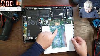 Customer replaced a capacitor and the laptop went dead, what goes wrong? Can we fix it? Acer Swift 3