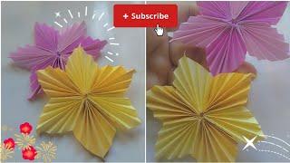 How to make paper flower/diy paper flowers/paper flower making/paper flower/paper craft/flower..