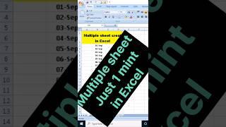 how to insert multiple sheet in excel #shortsviral #shorts #subscribe #unfrezzmyaccount #youtubeshor