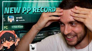 MREKK GOT NEW OSU PP RECORD. 1760PP