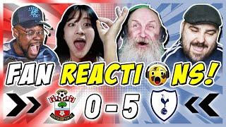 TOTTENHAM FANS SMUG  REACTION TO SOUTHAMPTON 0-5 TOTTENHAM | PREMIER LEAGUE FAN REACTIONS