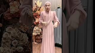 Model Baju Gamis set phasmina polos 012 #shorts #gamislebaran #busanamuslimbranded