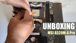 MSI A520M-A Pro Ryzen 5600G | Unboxing & Installing