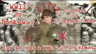 Tutorial Tuesday - FAKE VS REAL!  How To Spot a WW2 M1 Helmet vs Post-War M1 Helmet! 🪖