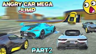 All angry car mega jump | Part 2 | Extreme Car Driving Simulator 2024 | Car Game