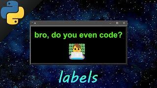 Learn Python tkinter labels easy ️