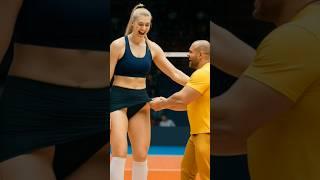 World's tallest female volleyball player in usa  Etallwoman #tallgirlfriend #volleyball #usa