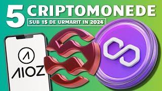 5 CRIPTOMONEDE SUB 1$ DE URMARIT IN 2024