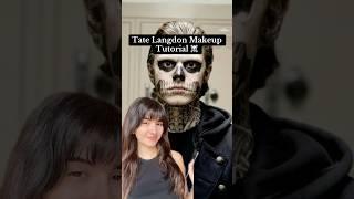 AHS Tate Langdon Makeup Tutorial ️ #halloweenmakeuplook #makeup #halloween #tatelangdon #skeleton