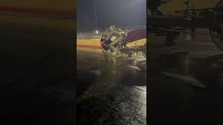 Flight 828 leaving the runway at the 330ft