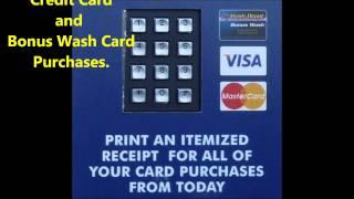 Buying Bonus Wash Cards from Dispenser at Wash Depot