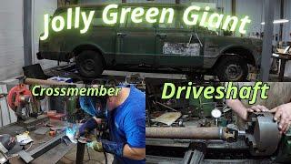 Jolly Green Giant Gets a Crossmember, Driveshaft and More.